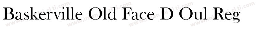 Baskerville Old Face D Oul Regular字体转换